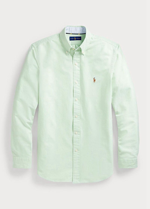 Ralph Lauren Slim Fit Oxford Skjorta Herr Gröna | 690851-INH