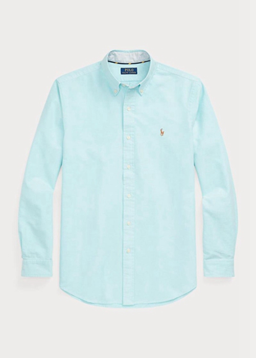 Ralph Lauren Slim Fit Oxford Skjorta Herr Blå | 952187-LQS