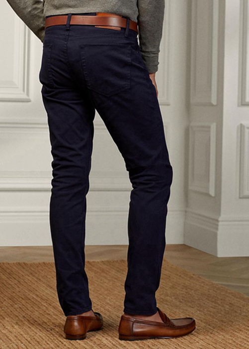 Ralph Lauren Slim Fit Stretch Jeans Herr Marinblå | 357190-KSY