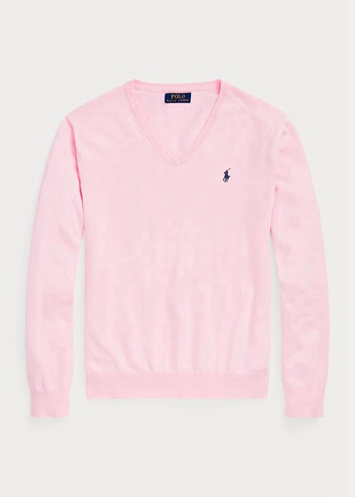 Ralph Lauren Slim Fit Textured Bomull Jumper Tröjor Herr Rosa | 476318-CYK