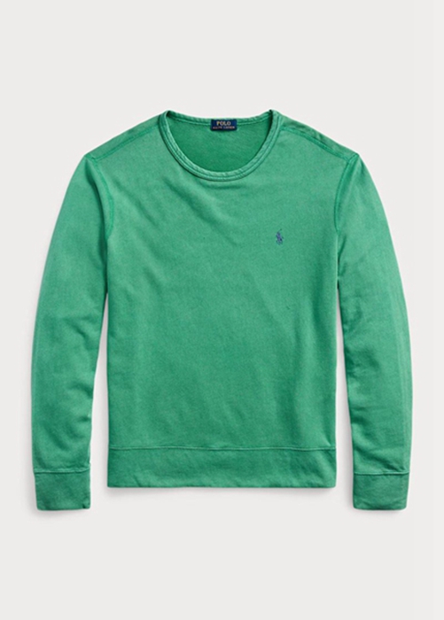 Ralph Lauren Spa Terry Sweatshirt Herr Gröna | 483169-MWR