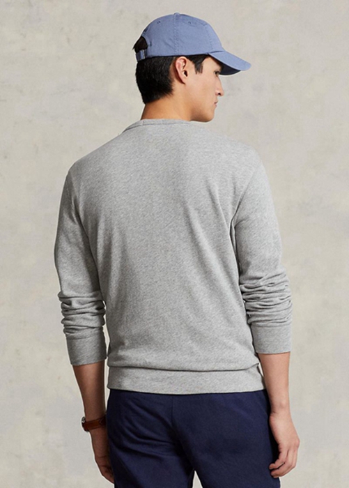 Ralph Lauren Spa Terry Sweatshirt Herr Grå | 713508-UOD