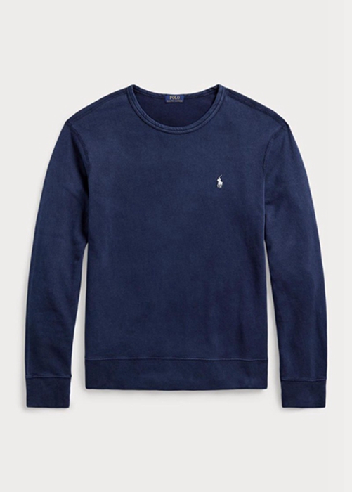 Ralph Lauren Spa Terry Sweatshirt Herr Marinblå | 685914-DLP