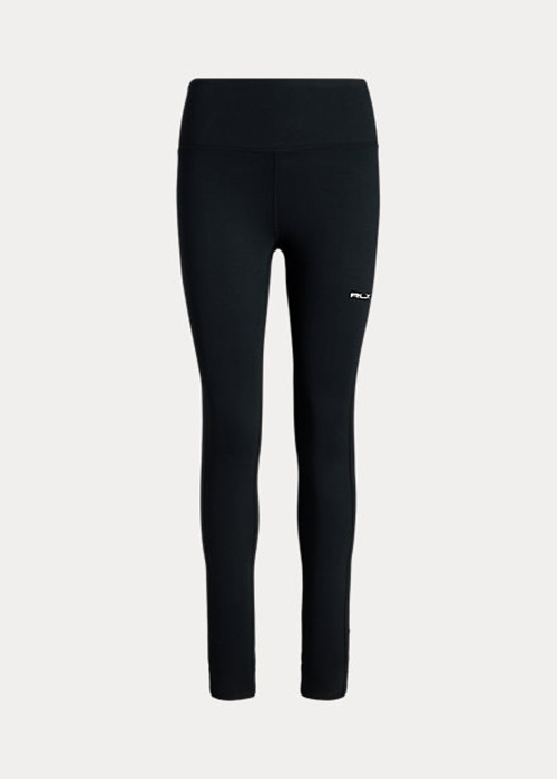 Ralph Lauren Stirrup Stretch Leggings Dam Svarta | 190267-ALD