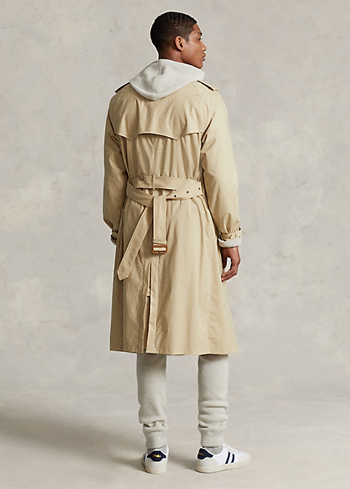 Ralph Lauren Stretch Bomull Trench Rockar Herr Beige | 875392-DIN