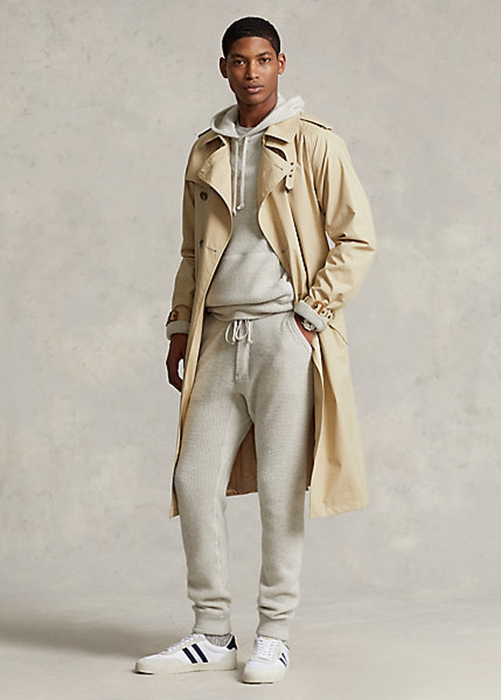 Ralph Lauren Stretch Bomull Trench Rockar Herr Beige | 875392-DIN