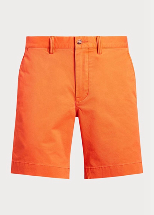 Ralph Lauren Stretch Hetero Fit Chino Shorts Herr Orange | 950837-KNZ