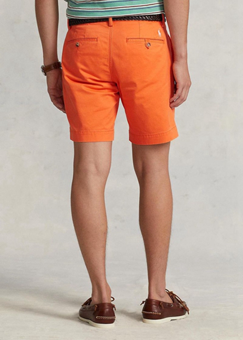 Ralph Lauren Stretch Hetero Fit Chino Shorts Herr Orange | 950837-KNZ