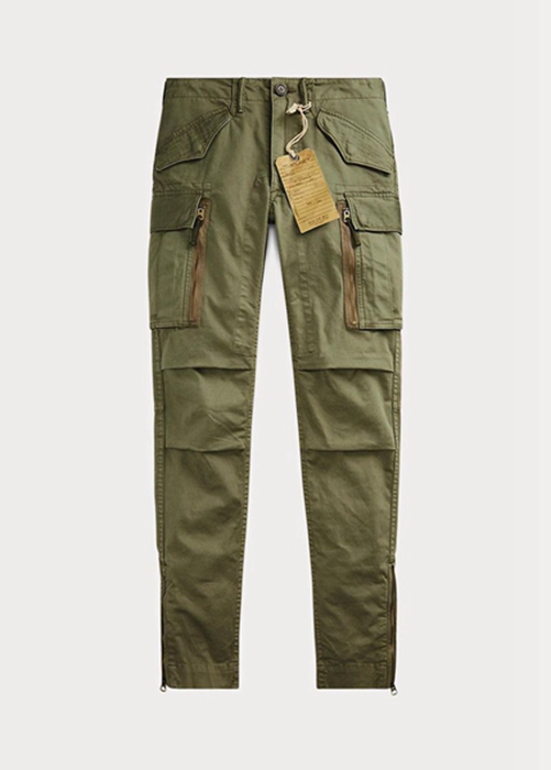 Ralph Lauren Stretch Mager Cargo Byxor Dam Olivgröna | 590683-XGH