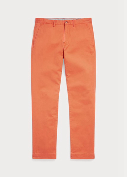 Ralph Lauren Stretch Slim Fit Chino Byxor Herr Orange | 397146-WQL