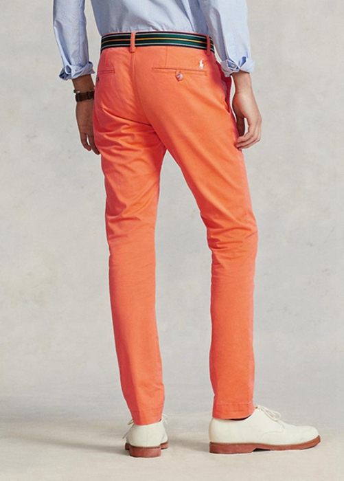 Ralph Lauren Stretch Slim Fit Chino Byxor Herr Orange | 397146-WQL