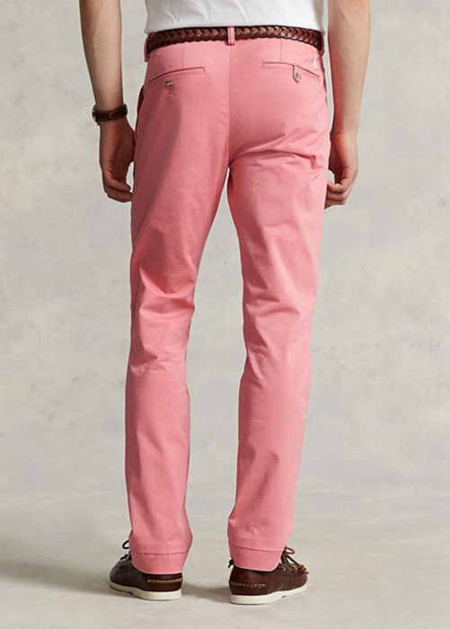 Ralph Lauren Stretch Slim Fit Chino Byxor Herr Rosa | 476058-JPZ