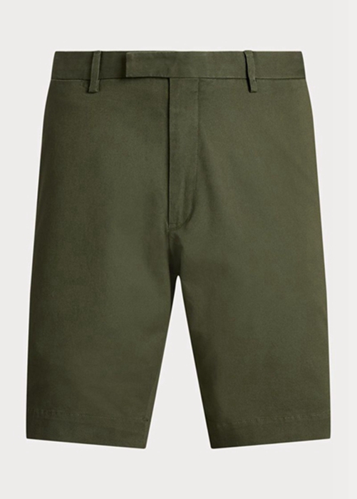 Ralph Lauren Stretch Slim Fit Chino Shorts Herr Olivgröna | 723489-XRE