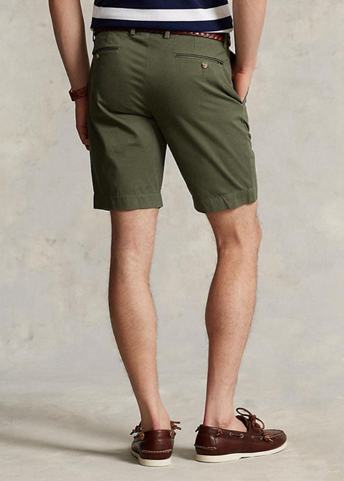 Ralph Lauren Stretch Slim Fit Chino Shorts Herr Olivgröna | 723489-XRE