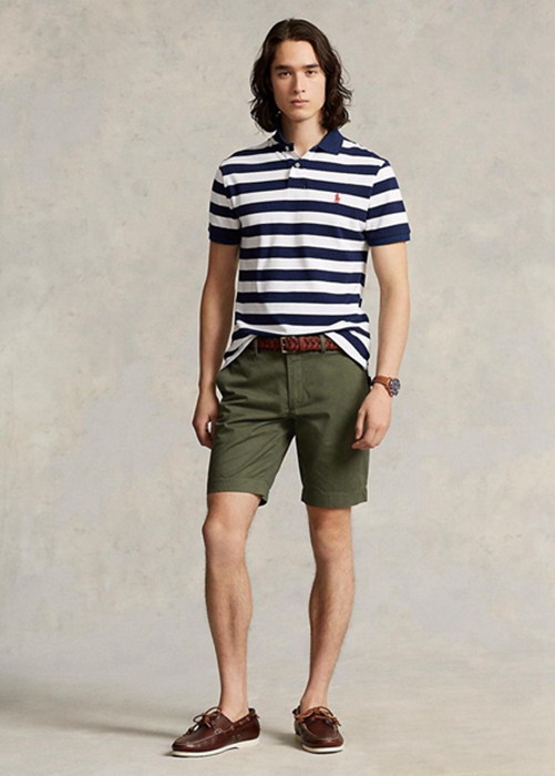 Ralph Lauren Stretch Slim Fit Chino Shorts Herr Olivgröna | 723489-XRE