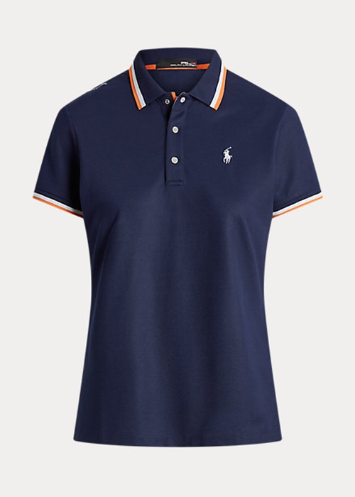 Ralph Lauren Tailored Fit Jersey Piketröja Dam Marinblå | 978214-AUN