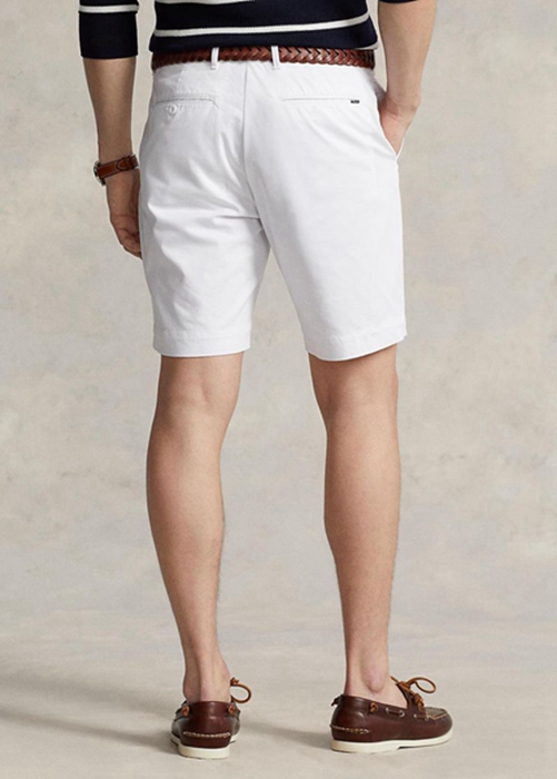 Ralph Lauren Tailored Fit Stretch Twill Shorts Herr Vita | 031679-YPR