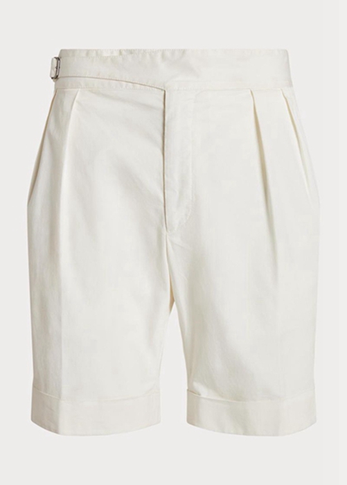 Ralph Lauren Tailored Stretch Chino Shorts Herr Vita | 975348-GAL