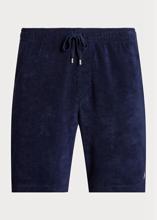 Ralph Lauren Terry Drawstring Shorts Herr Marinblå | 064937-ZHU