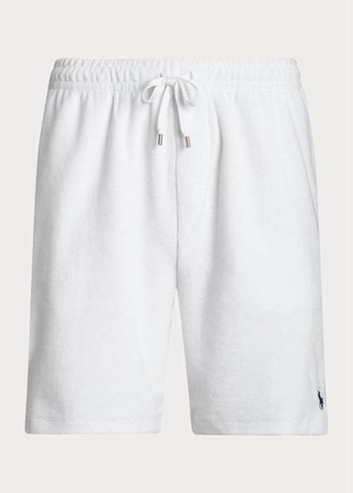 Ralph Lauren Terry Drawstring Shorts Herr Vita | 174823-WXY