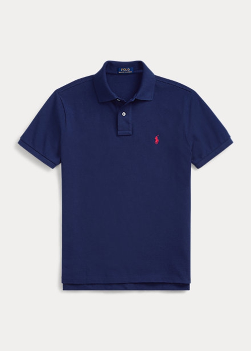 Ralph Lauren The Iconic Mesh Piketröja Herr Marinblå | 475690-KEZ