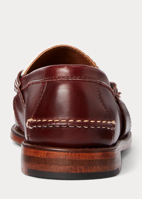 Ralph Lauren The Morehouse Kollektion Penny Loafers Herr Vinröda Grädde | 926750-KFX