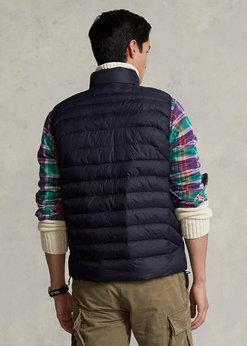 Ralph Lauren The Packable Gilet Väst Herr Marinblå | 413795-UMP