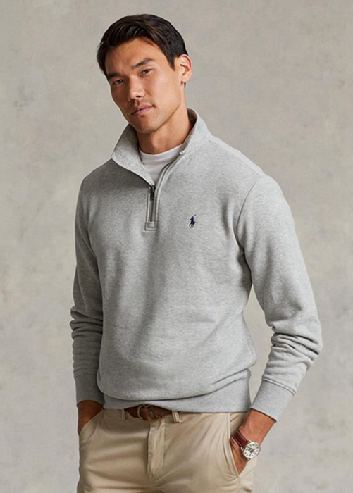 Ralph Lauren The Rl Fleece Sweatshirt Herr Grå | 856704-WLI