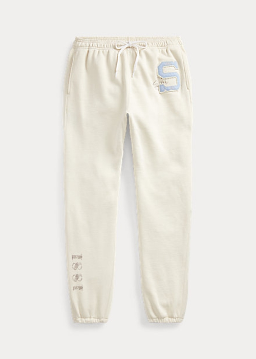 Ralph Lauren The Spelman Kollektion Fleece Sweatpants Dam Grädde | 643159-DNK