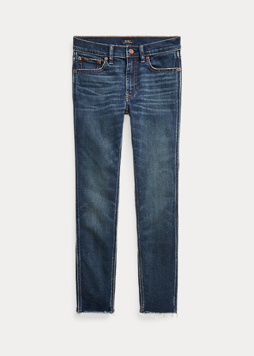 Ralph Lauren Tompkins Mager Crop Jeans Dam Mörkindigo | 158906-PHV