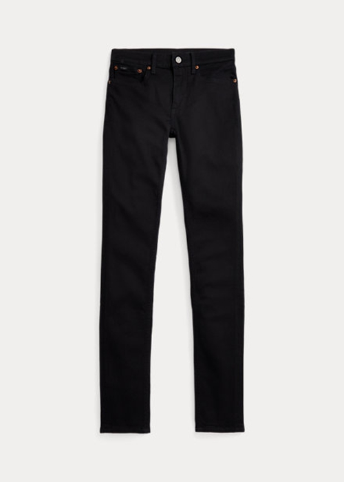 Ralph Lauren Tompkins Mager Jeans Dam Svarta | 813604-OCM