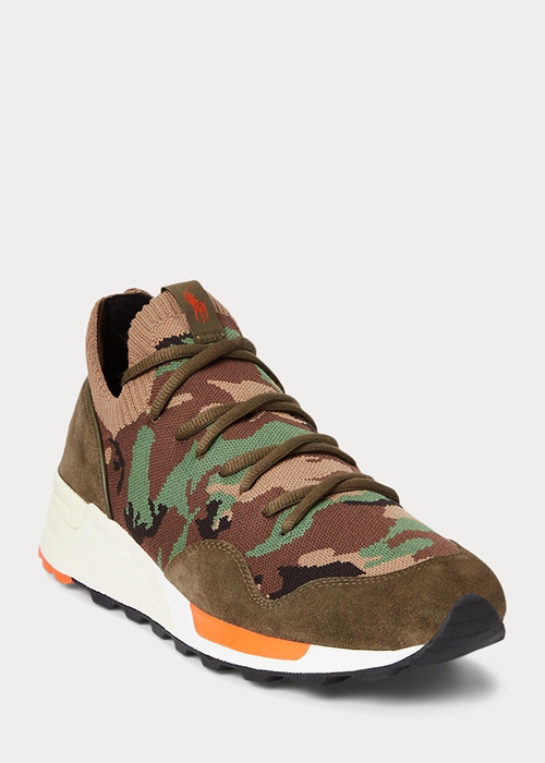 Ralph Lauren Trackster 200II Camo Knit Sneakers Herr Camo | 542768-EIH