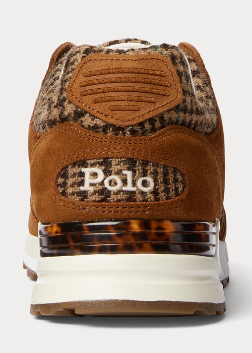 Ralph Lauren Trackster 200 Harris Tweed® Sneakers Herr Bruna | 046279-ELQ