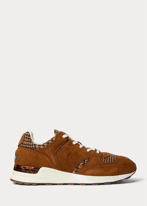 Ralph Lauren Trackster 200 Harris Tweed® Sneakers Herr Bruna | 046279-ELQ