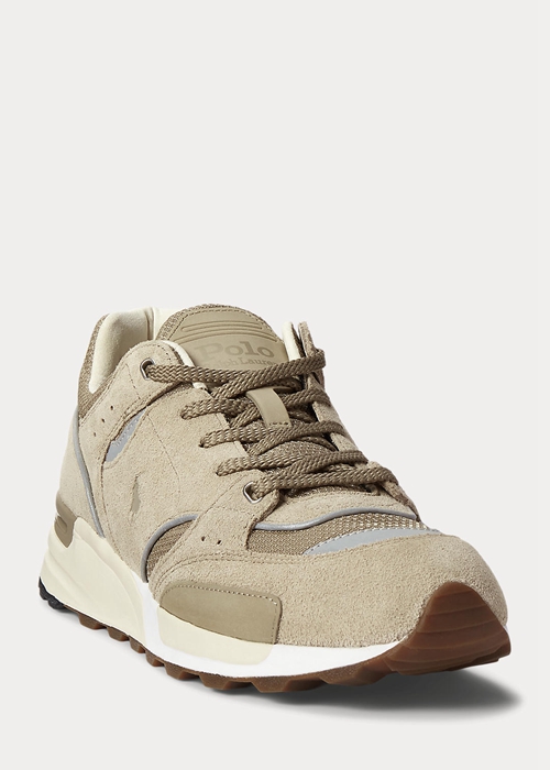 Ralph Lauren Trackster 200 Sneakers Herr Khaki | 391465-QWT