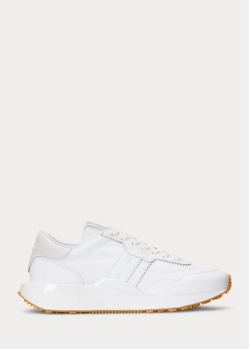 Ralph Lauren Train 89 Läder & Oxford Sneakers Dam Vita | 689543-DMA