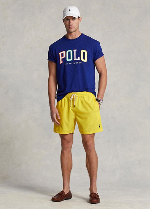 Ralph Lauren Traveller Swimming Trunk Shorts Herr Gula | 042981-DZH