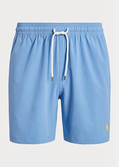 Ralph Lauren Traveller Swimming Trunk Shorts Herr Blå | 120934-KBR