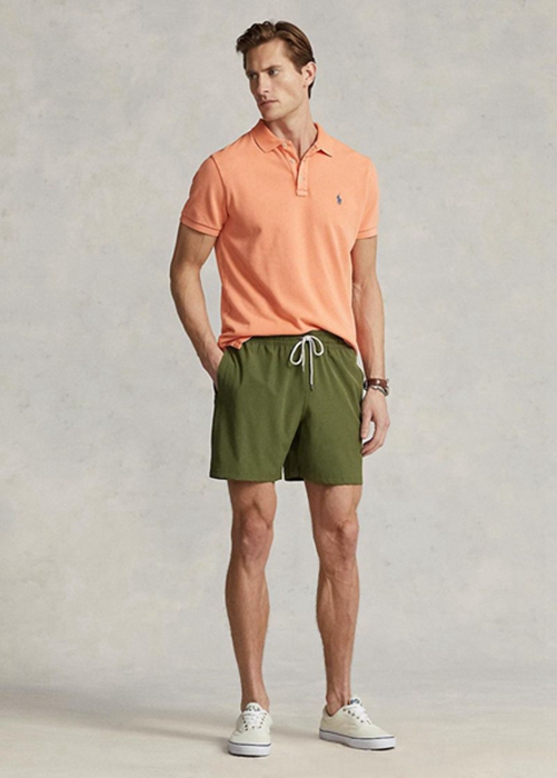 Ralph Lauren Traveller Swimming Trunk Shorts Herr Olivgröna | 146078-MID