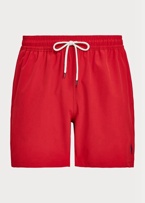 Ralph Lauren Traveller Swimming Trunk Shorts Herr Röda | 169054-IDR