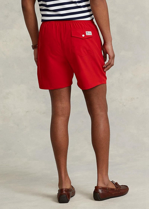 Ralph Lauren Traveller Swimming Trunk Shorts Herr Röda | 169054-IDR