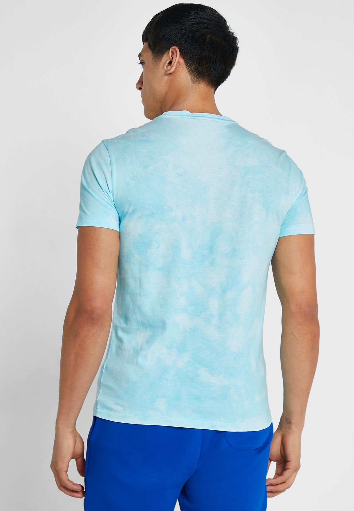 Ralph Lauren Tryck Crew Neck T-shirt Herr Blå | 451793-XJK