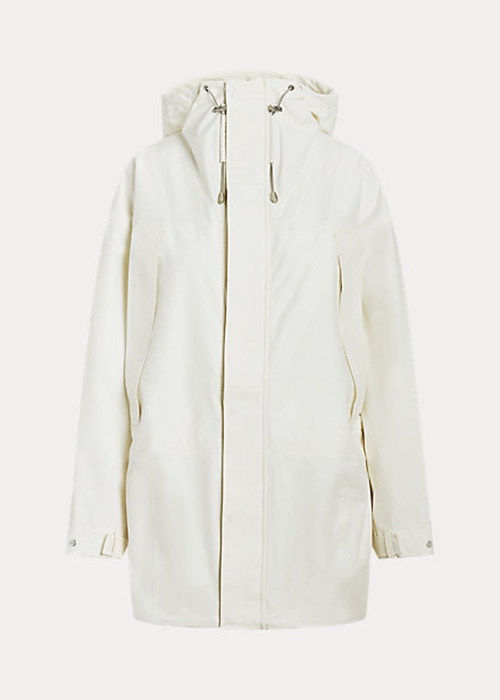 Ralph Lauren Vatten-Resistant Hooded Vindjacka Dam Vita | 418702-BDM