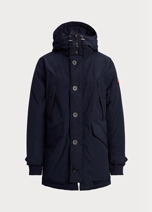 Ralph Lauren Vatten-repellent Down Parka Jacka Herr Marinblå | 872051-IBA