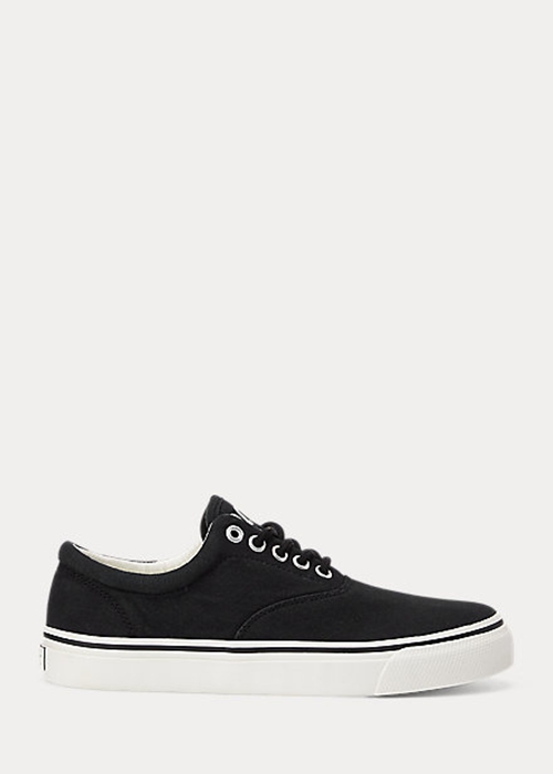 Ralph Lauren Bryn Canvas Sneakers Dam Svarta | 469178-SNY