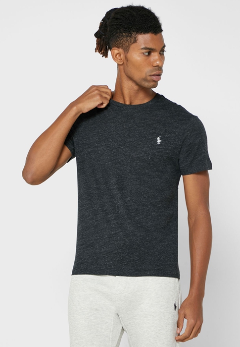 Ralph Lauren Chest Logo Crew Neck T-shirt Herr Svarta | 671084-OFQ