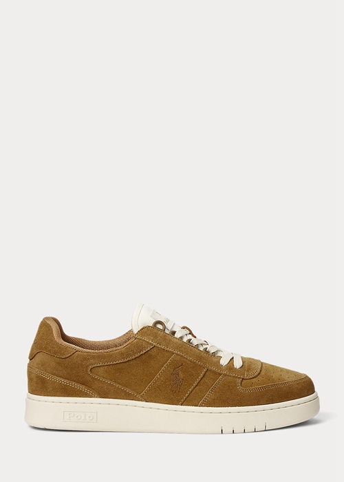 Ralph Lauren Court Mocka Low-Top Sneakers Herr Bruna | 534126-STE