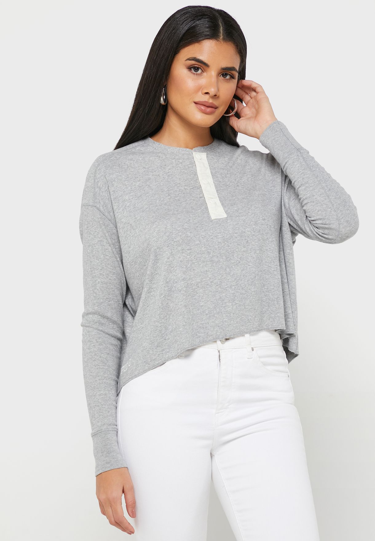 Ralph Lauren Crew Neck Stickad Blast Dam Grå | 632415-VYI