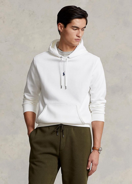 Ralph Lauren Double-knit Hoodie Herr Vita | 205689-QZT