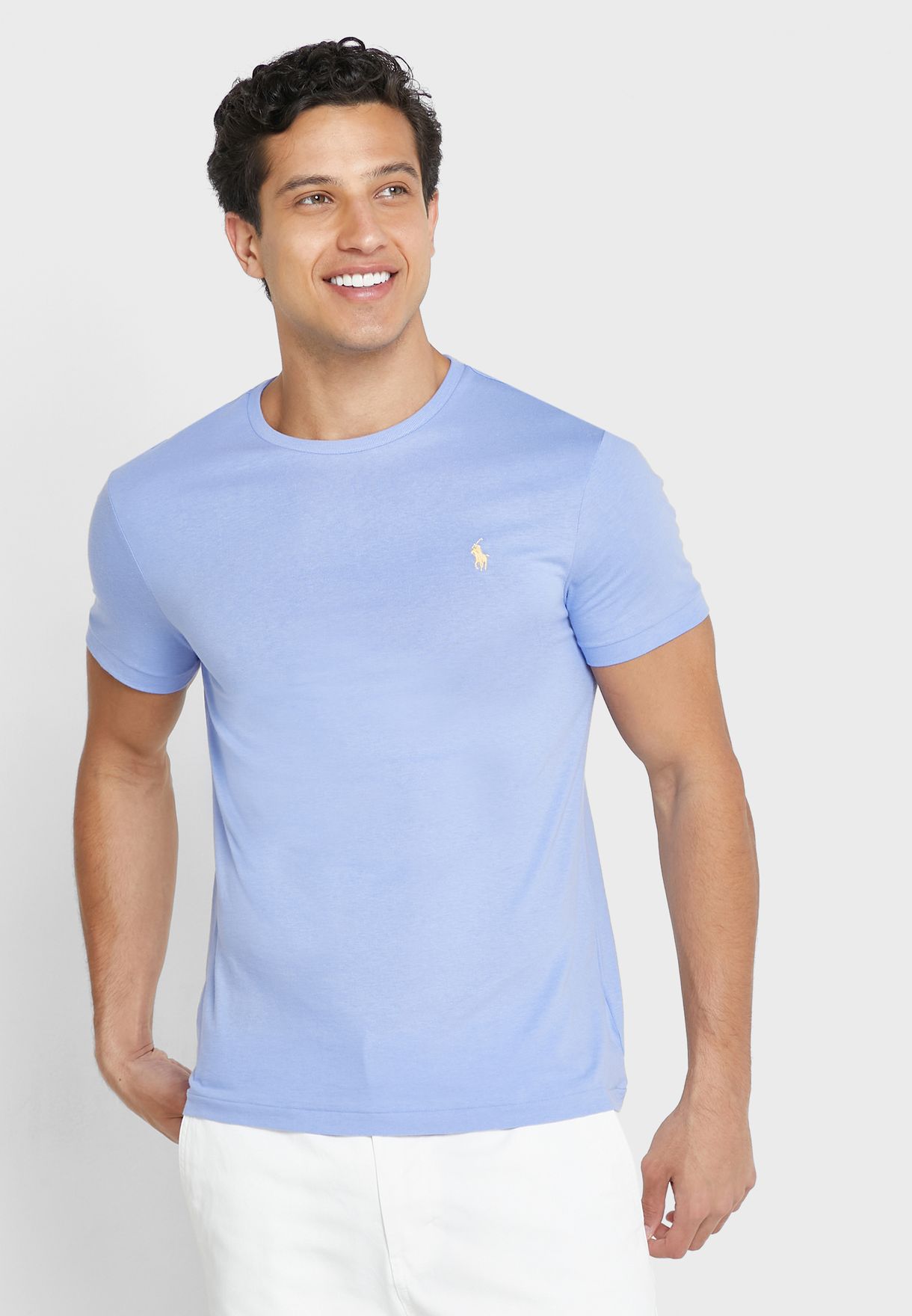 Ralph Lauren Essential Crew Neck T-shirt Herr Blå | 534269-HJN